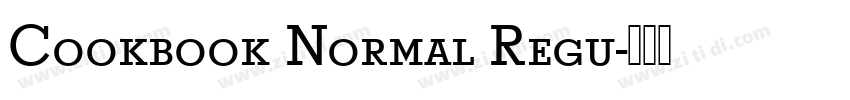 Cookbook Normal Regu字体转换